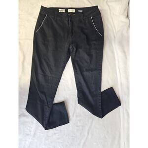 Scott James Pants Mens 36X30.5 Black Slim Straight Casual Chino Stretch 5 Pocket